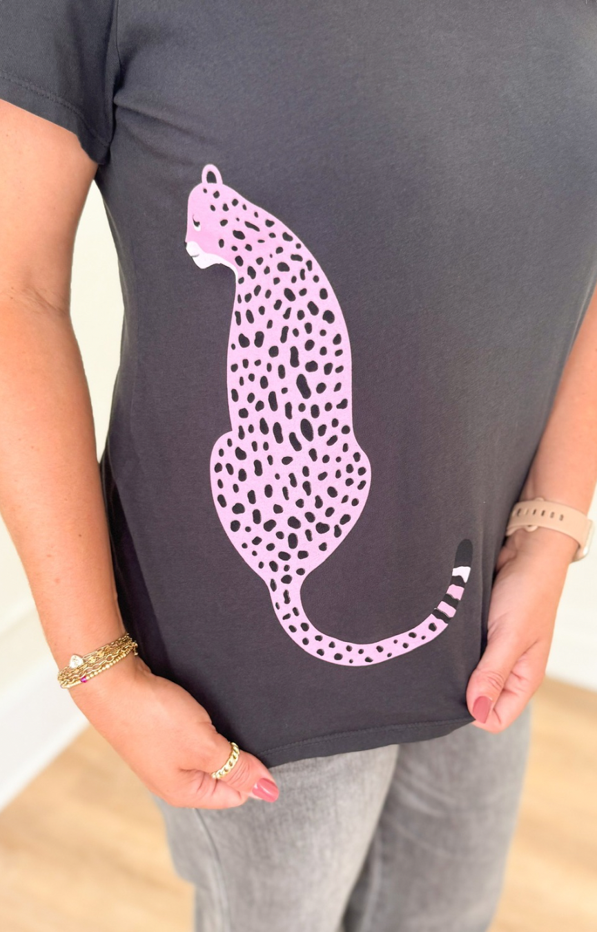 Pink Leopard Tee