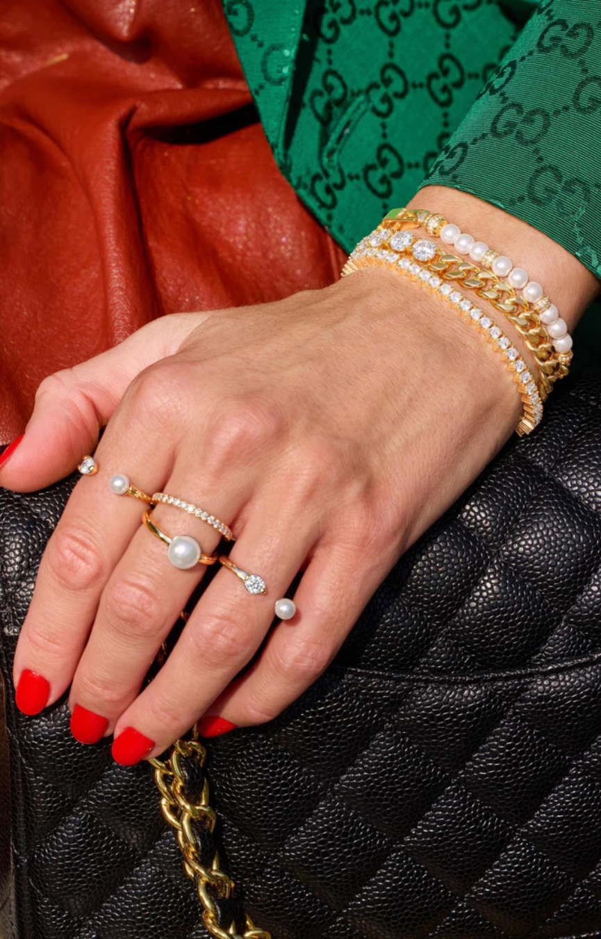 Perfect Pearl Stacked Ring