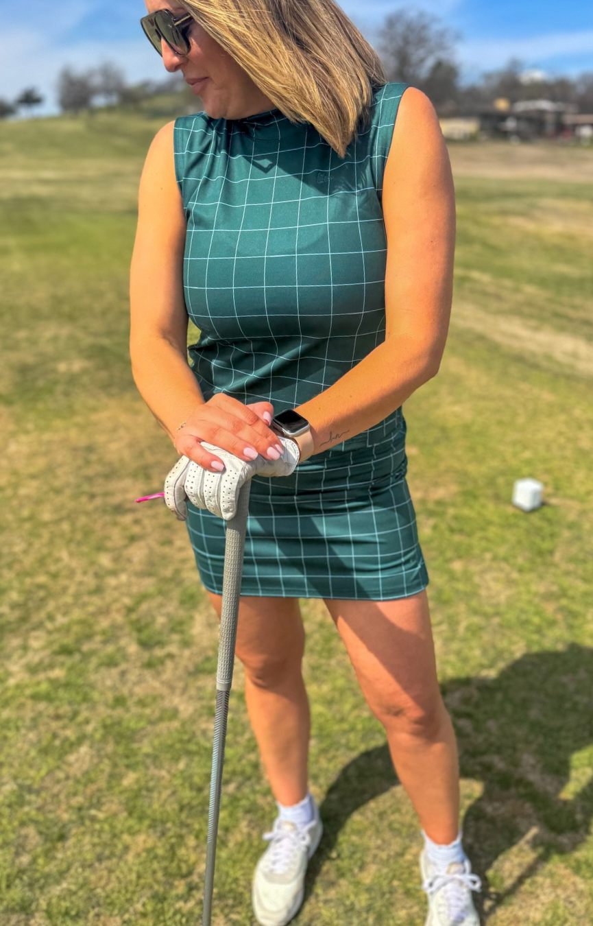 Evergreen Grid Skirt