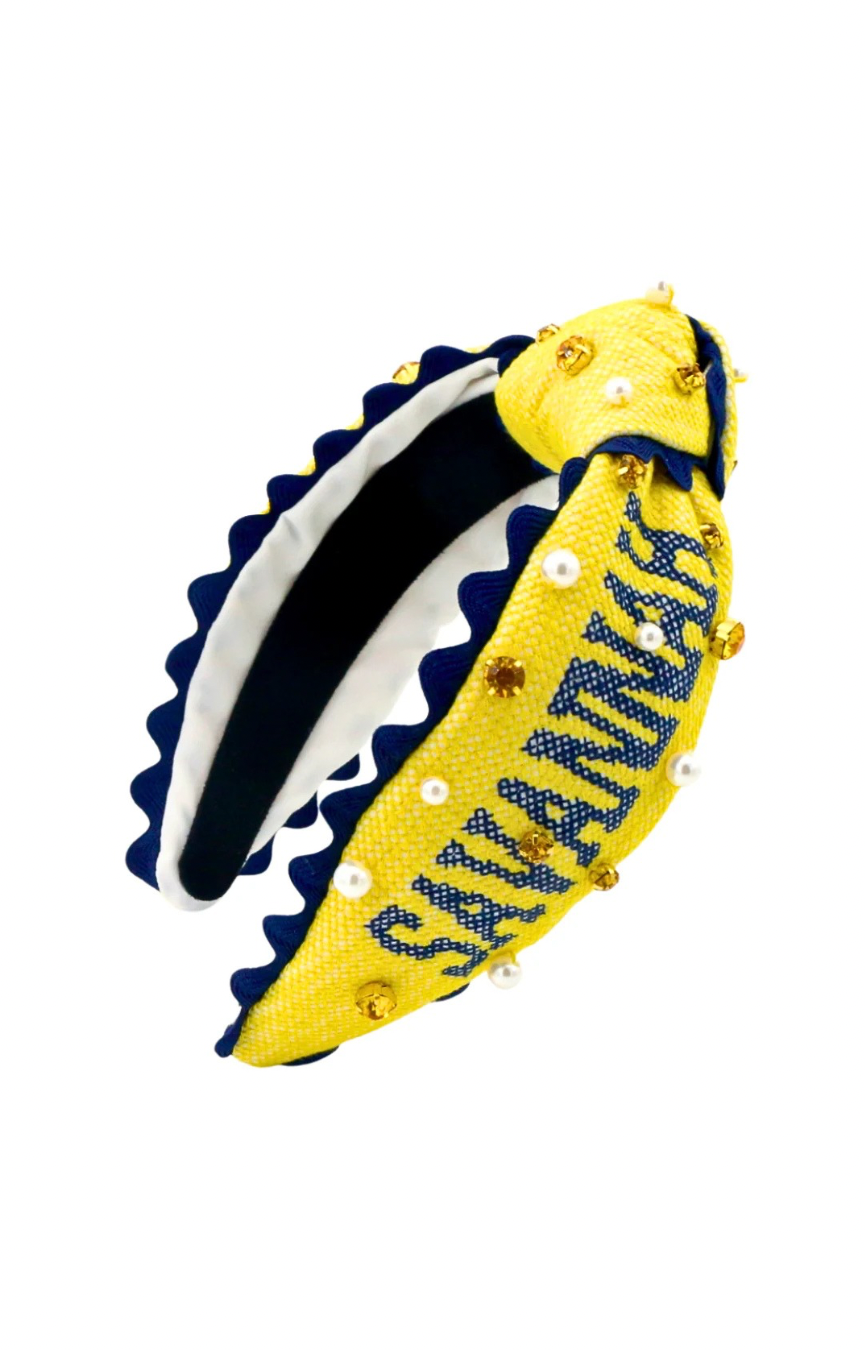 Savannah Bananas Cross Stitch Headband
