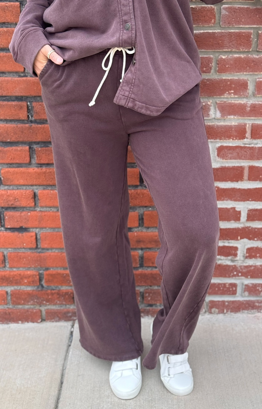 Hunter Knit Pant- Chocolate Cherry