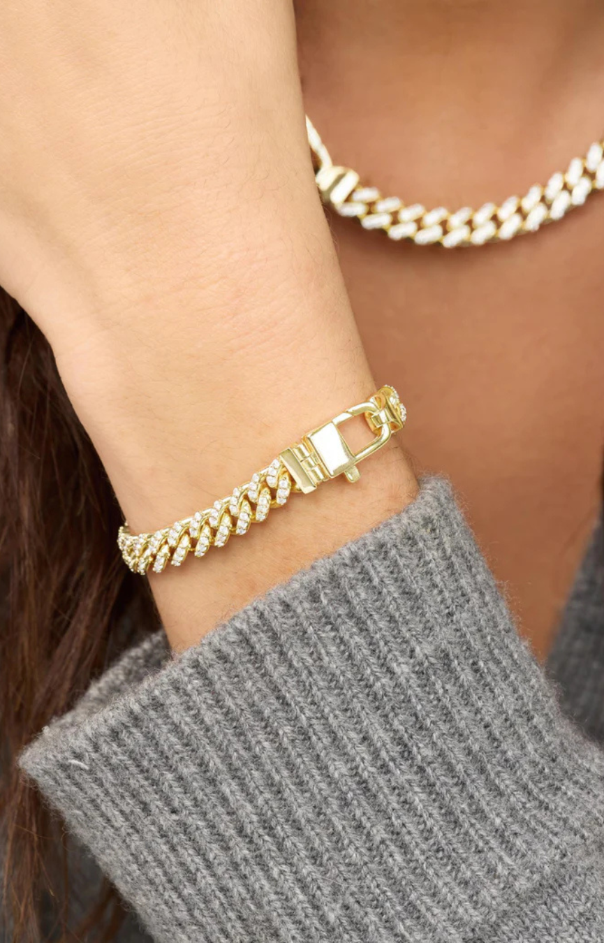 Pave Julian Cuban Chain Bracelet