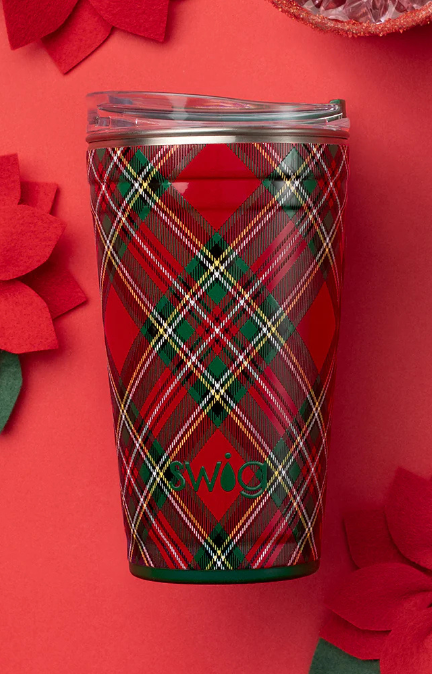 Christmas Plaid 24oz Party Cup