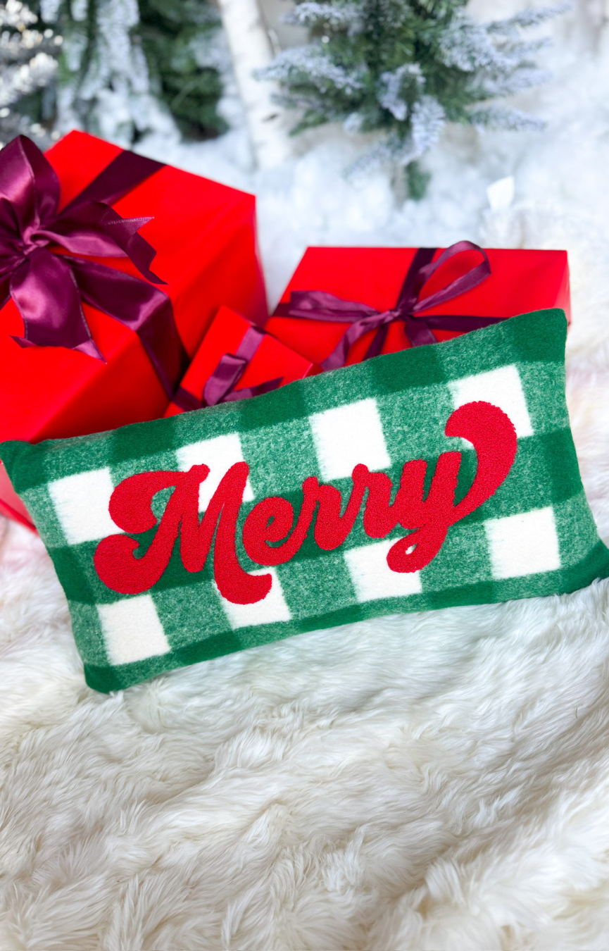 Merry Plaid Pillow
