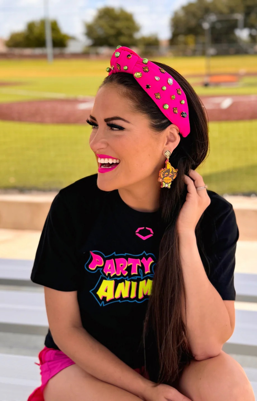 Pink Party Animals Logo Headband
