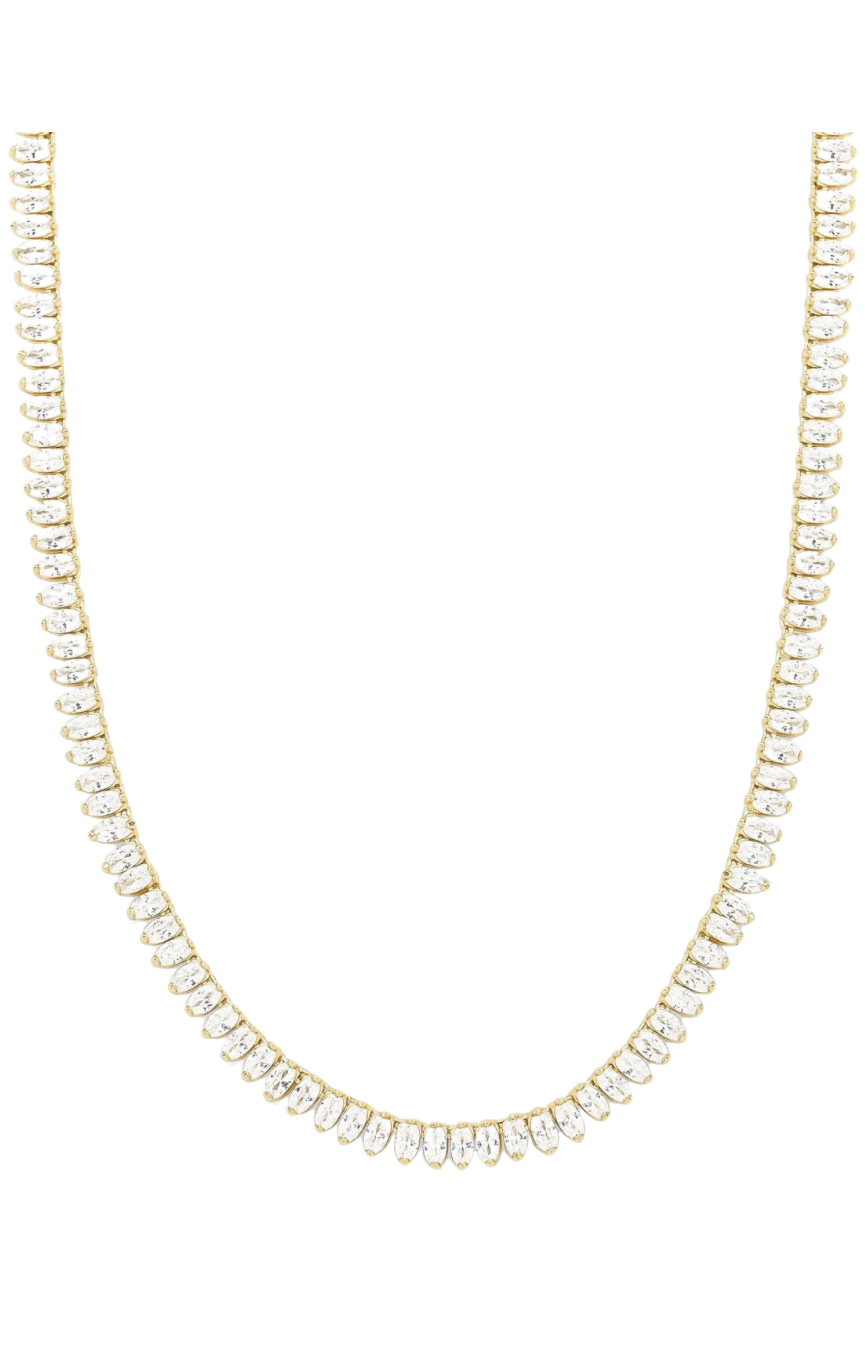 Baby She’s So Fine Gold 16” Tennis Necklace