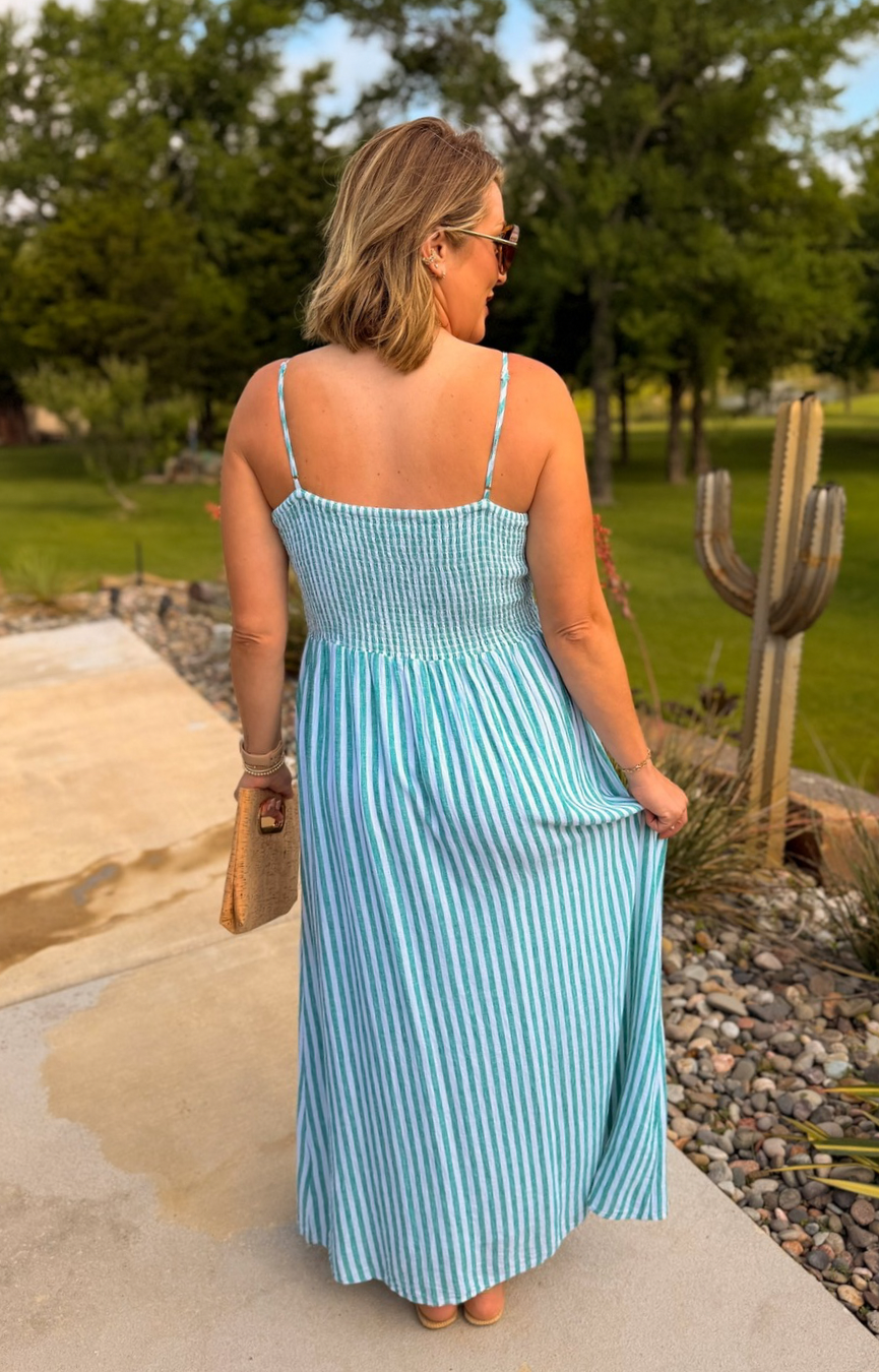 Bayside Striped Maxi Dress