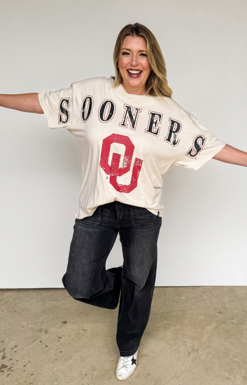 OKLA Southern Split Oversized Tee