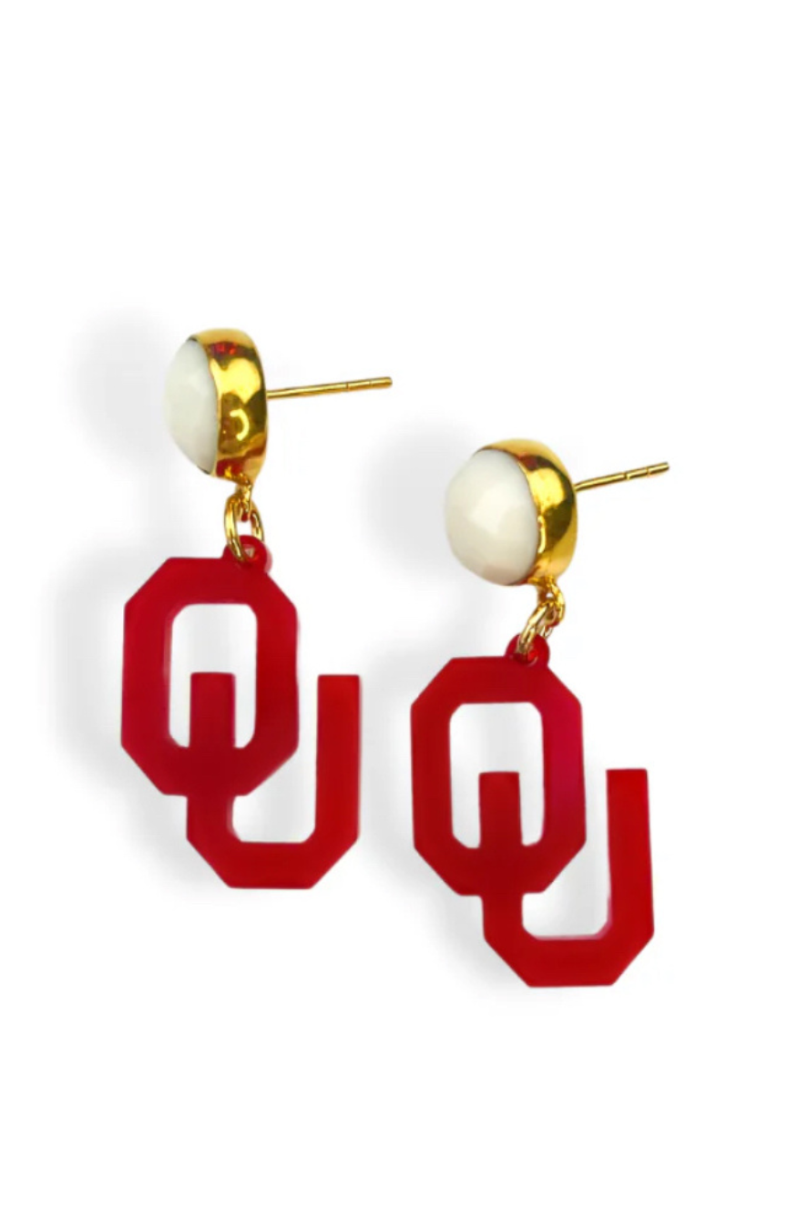 Oklahoma Mini Crimson Earrings