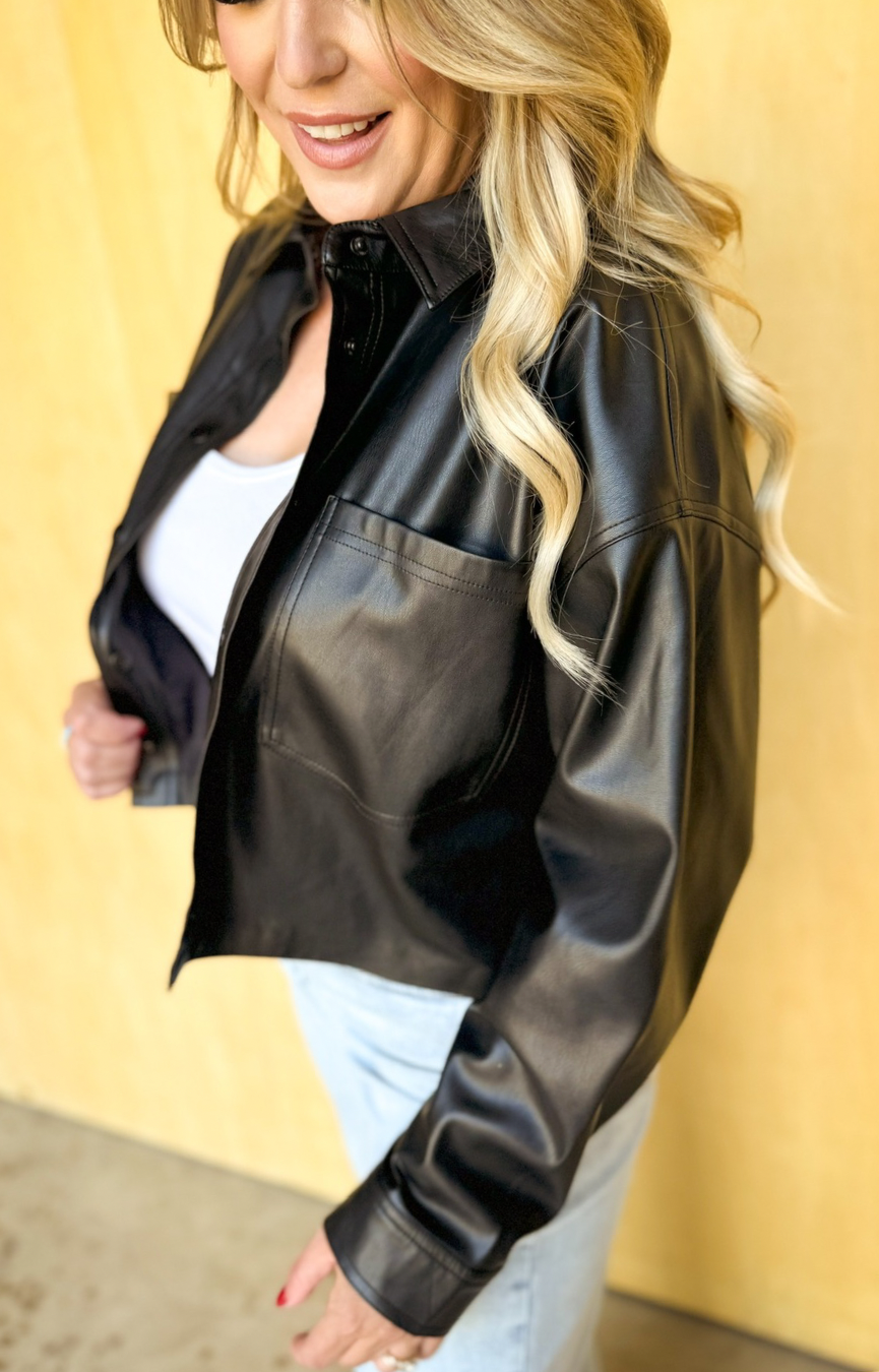 All Day Faux Leather Jacket