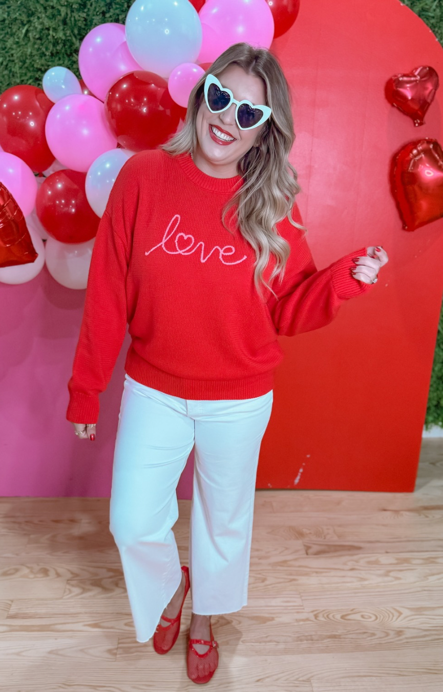 Love Notes Boyfriend Sweater