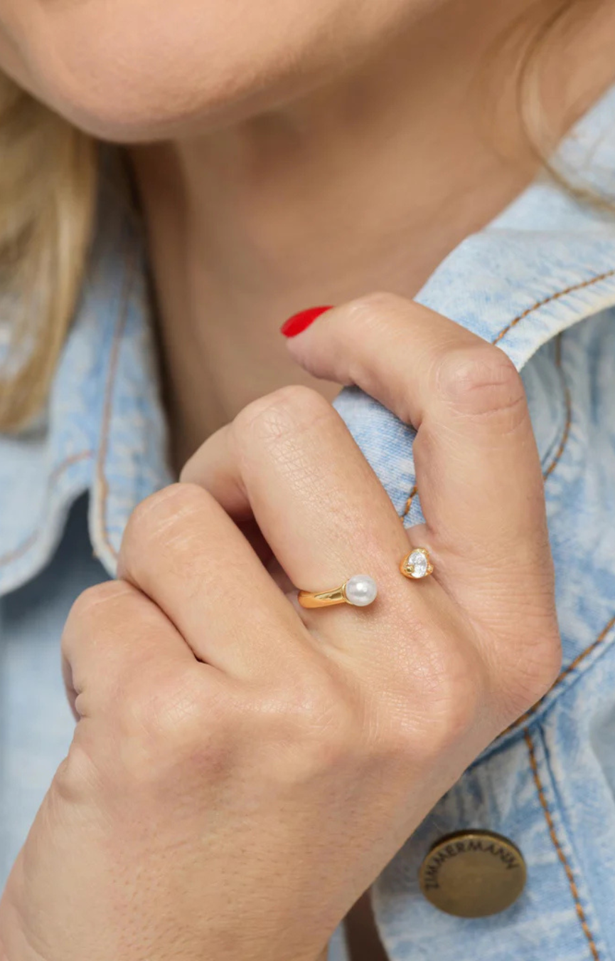 Perfect Pearl Open Ring