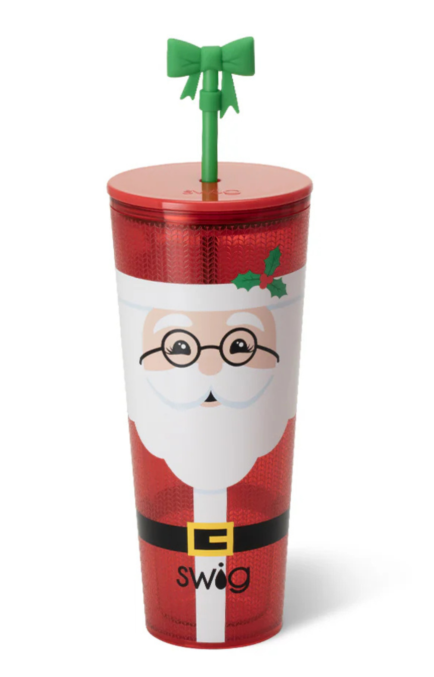 Mr Claus 24oz Plastic Tumbler