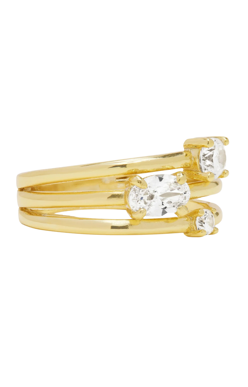 Nina Stacked Ring- Gold