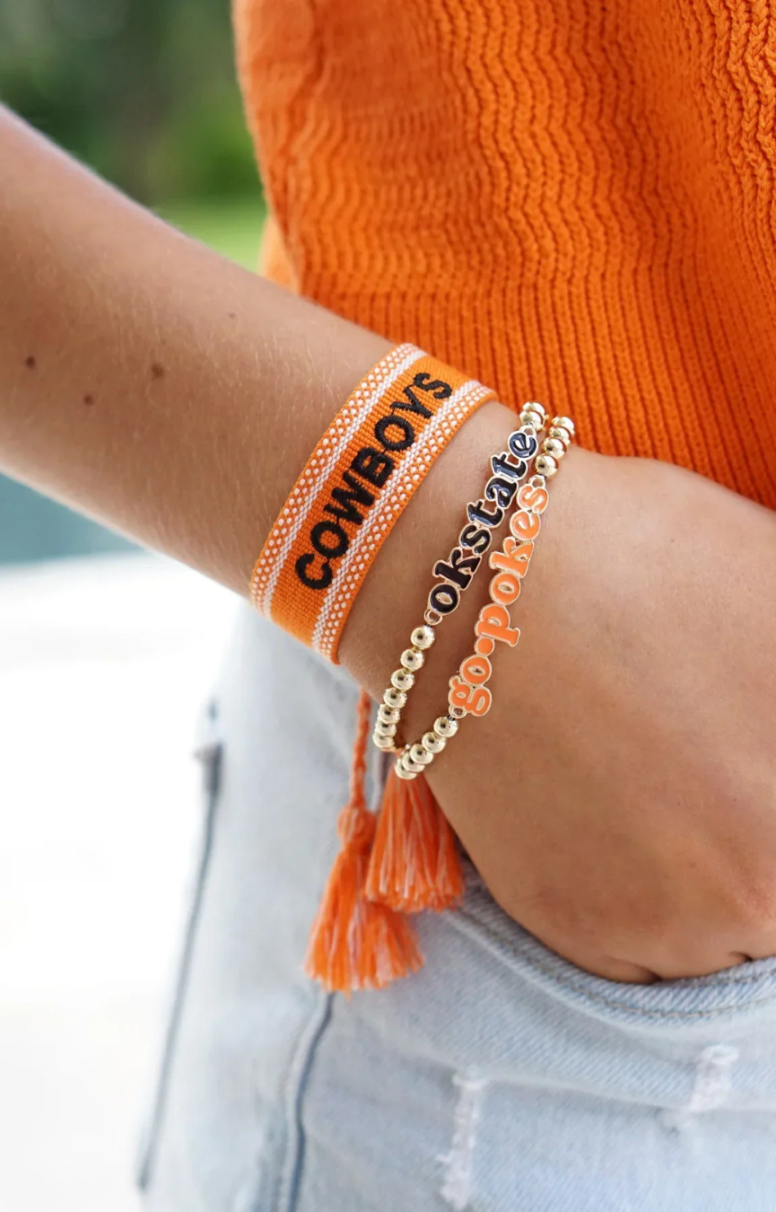 Oklahoma State Bracelet Set