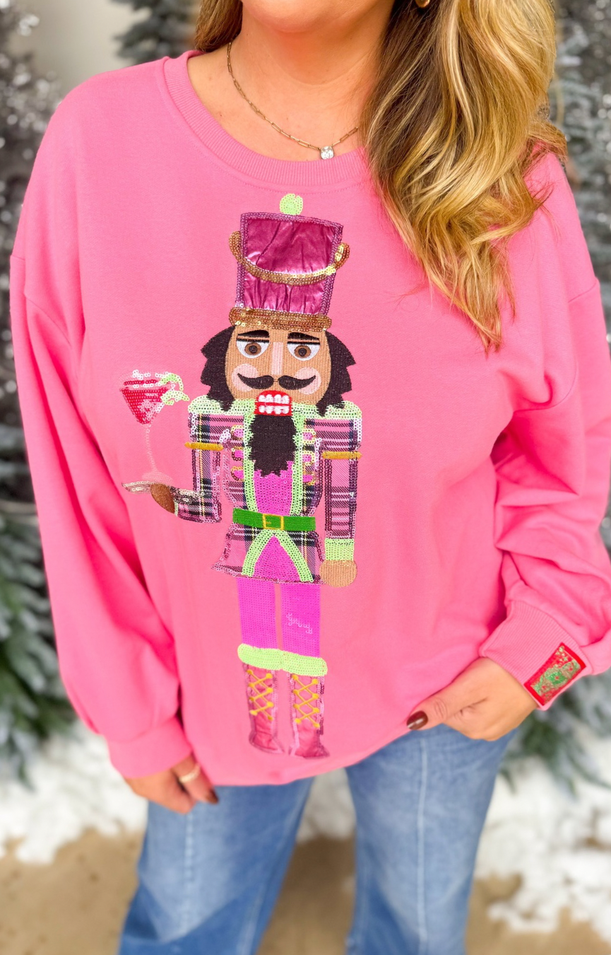 Pink Serving Cosmo Nutcracker Sweatshirt