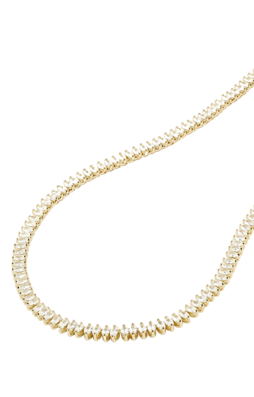 Baby She’s So Fine Gold 18” Tennis Necklace