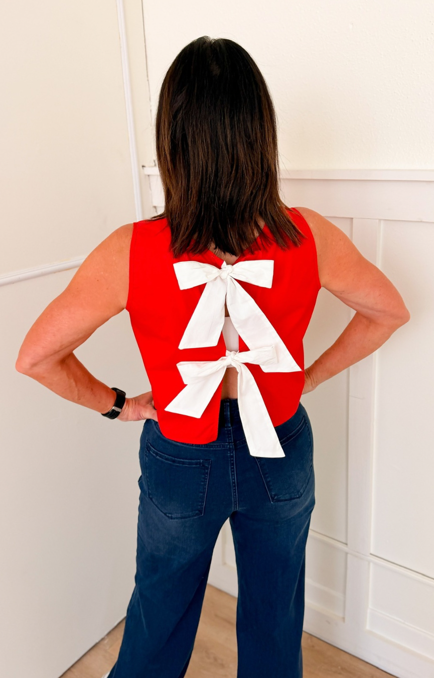 Oklahoma Tie-Back Cropped Tank