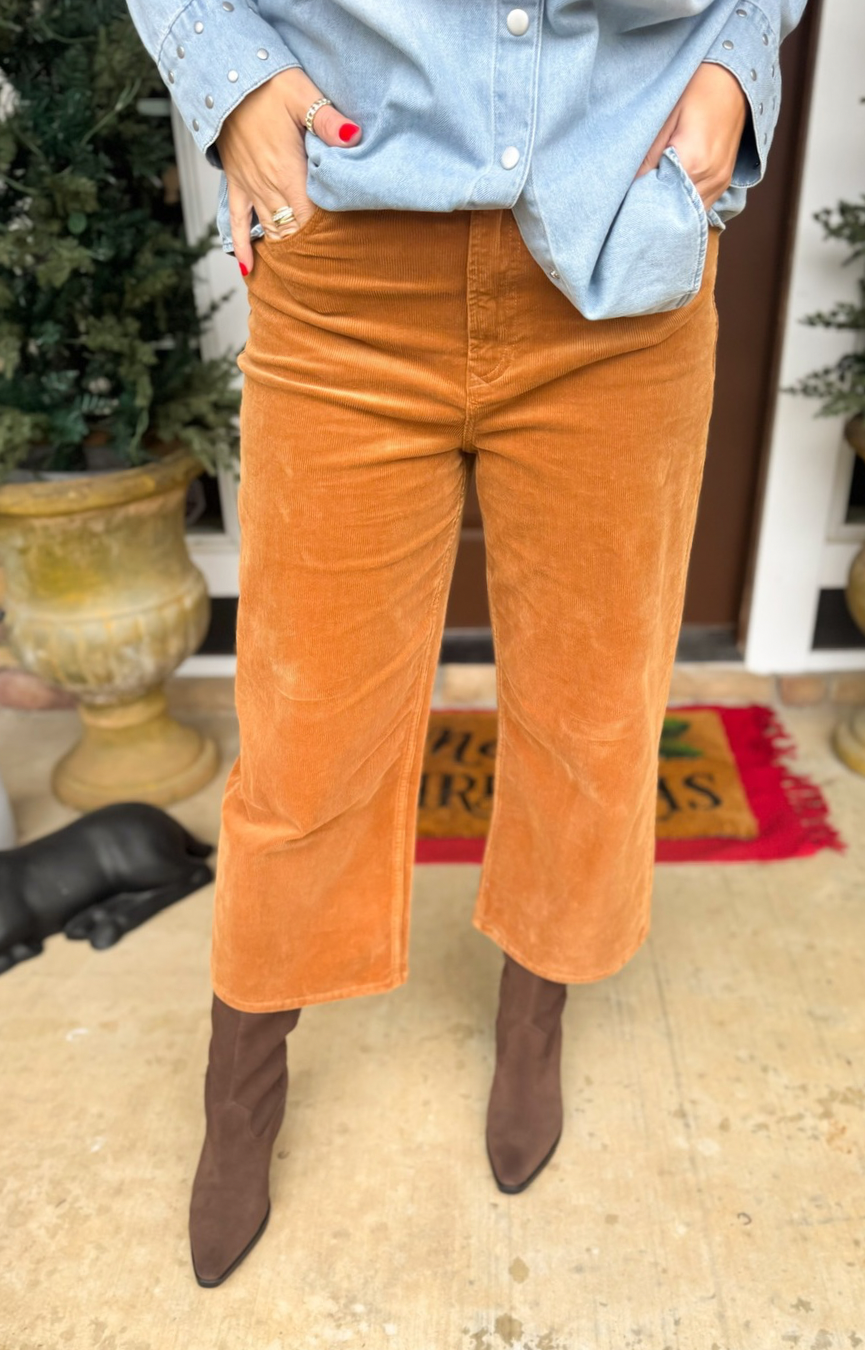 Audrey HR Wide Leg Cord Pants