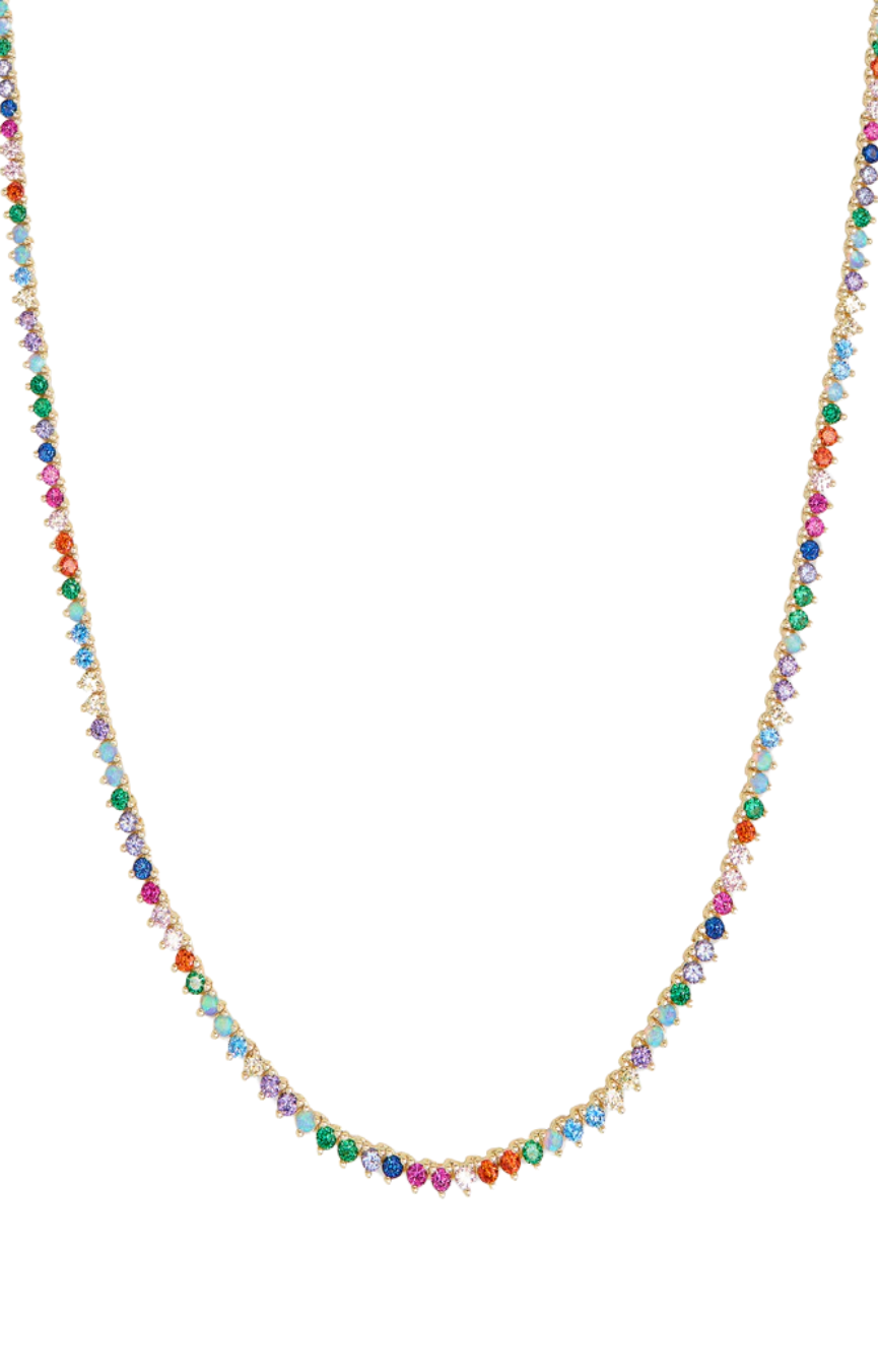 Not Your Basic Rainbow Tennis Necklace