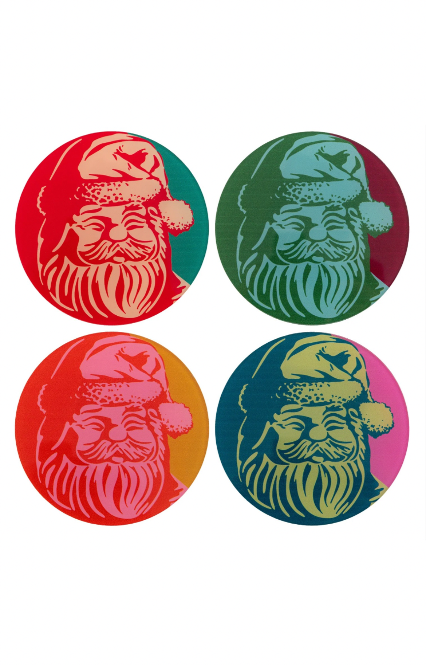 Retro Santa Coasters