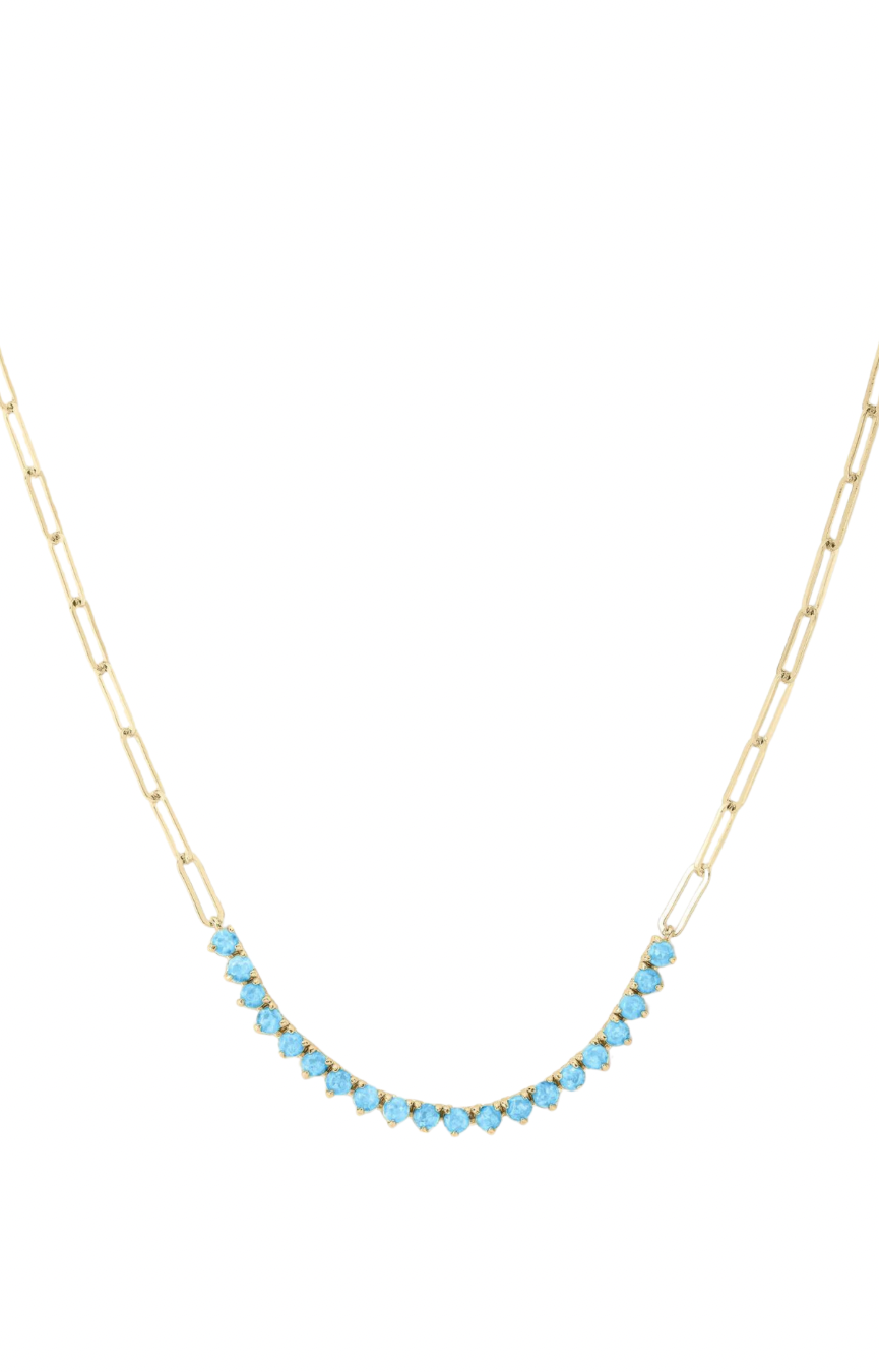 Not Your Basic Blue Opal Samantha Tennis Necklace