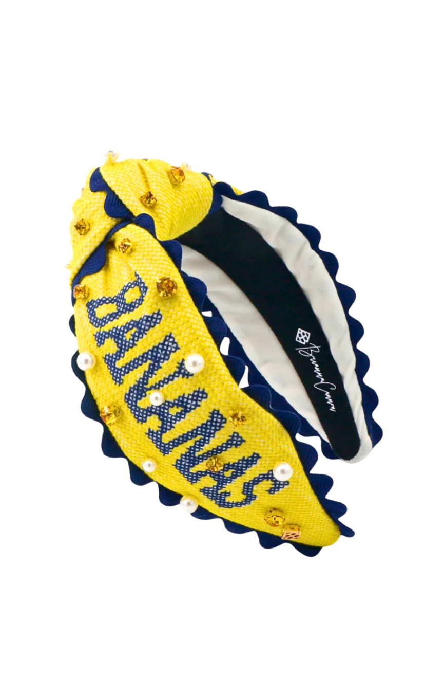 Savannah Bananas Cross Stitch Headband