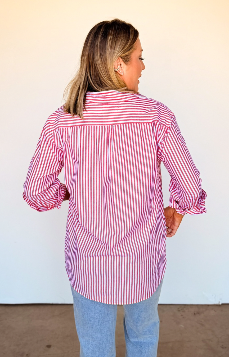 Lolita Striped Shirt- Salsa