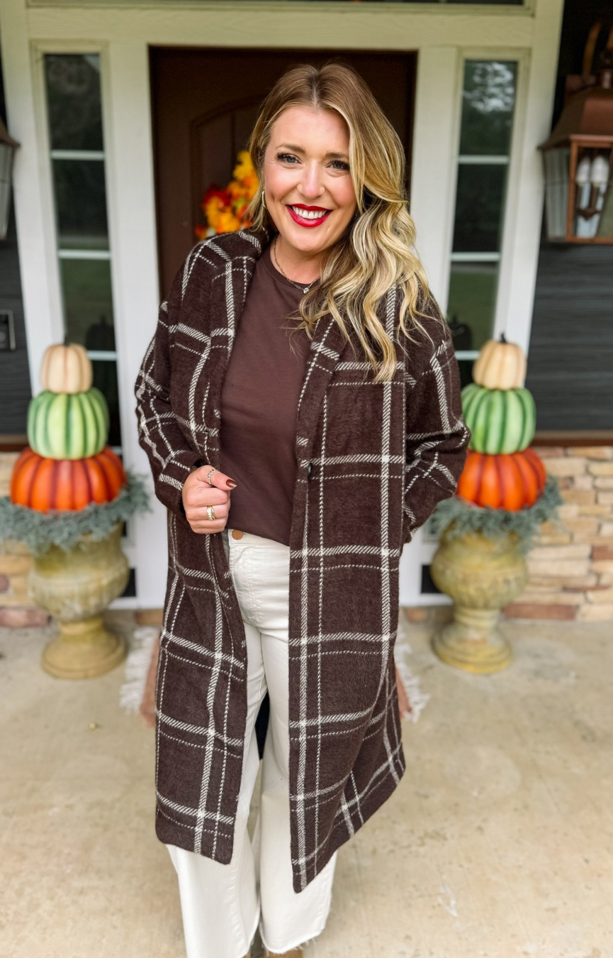 Mason Sweater Plaid Coat