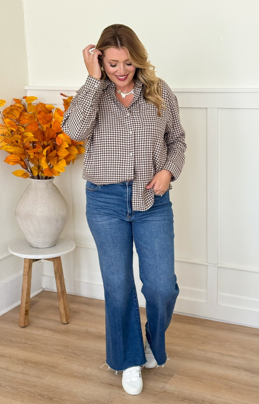 River Plaid Button Up