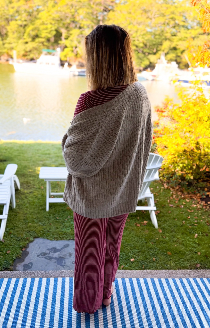 Whitmore Cardigan- Light Khaki