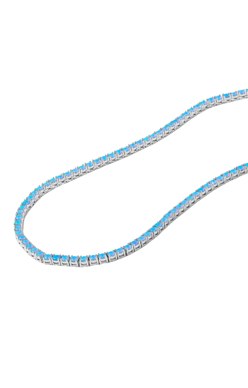 Grand Heiress Silver/Blue 16” Tennis Necklace