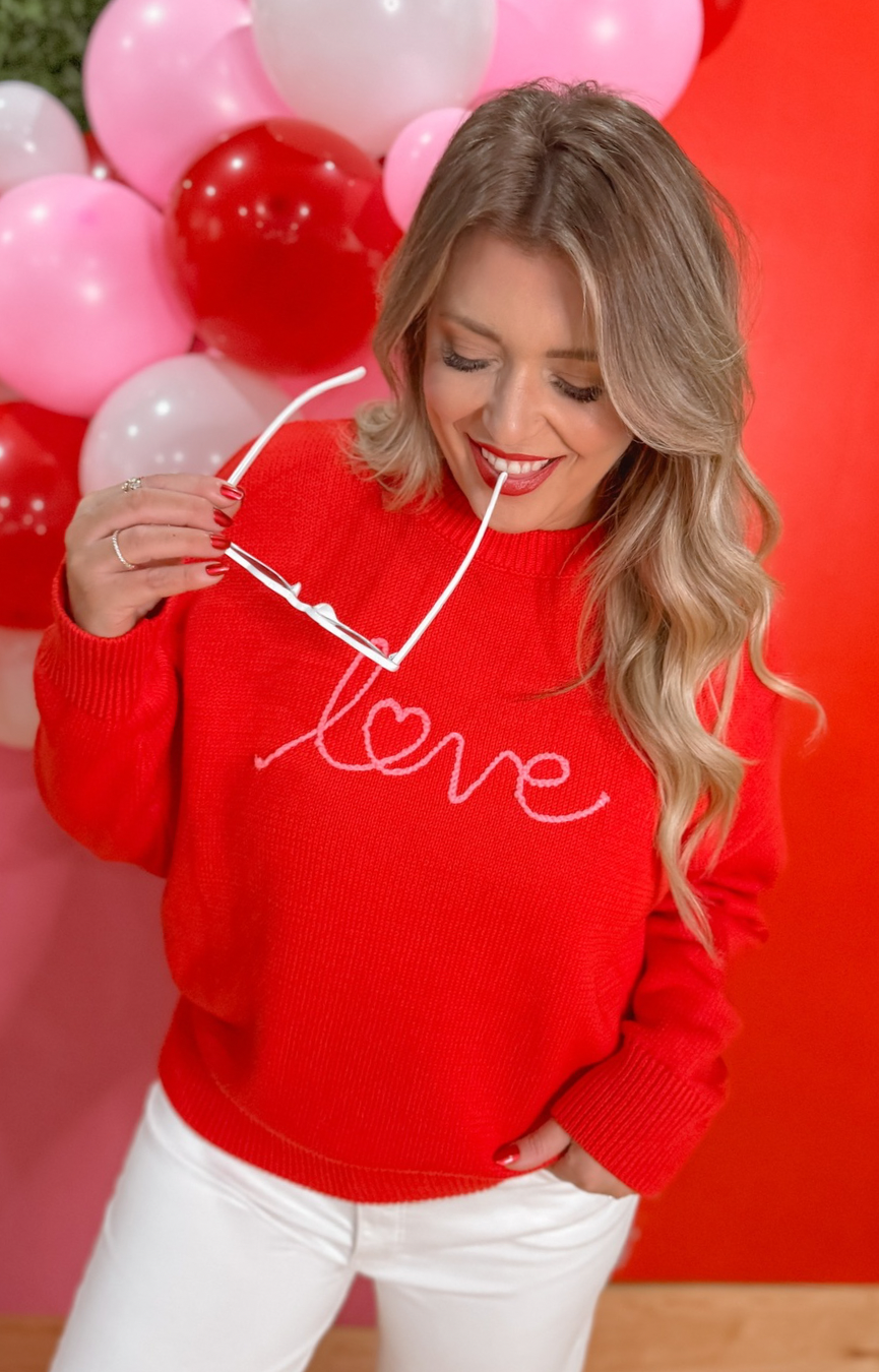 Love Notes Boyfriend Sweater