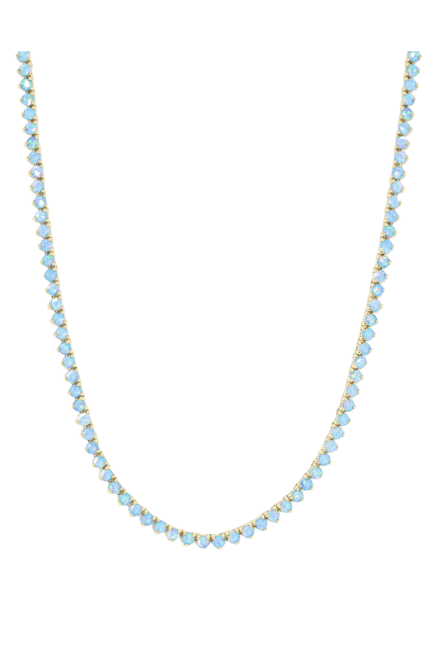 Not Your Basic Blue Opal 16” Tennis Necklace