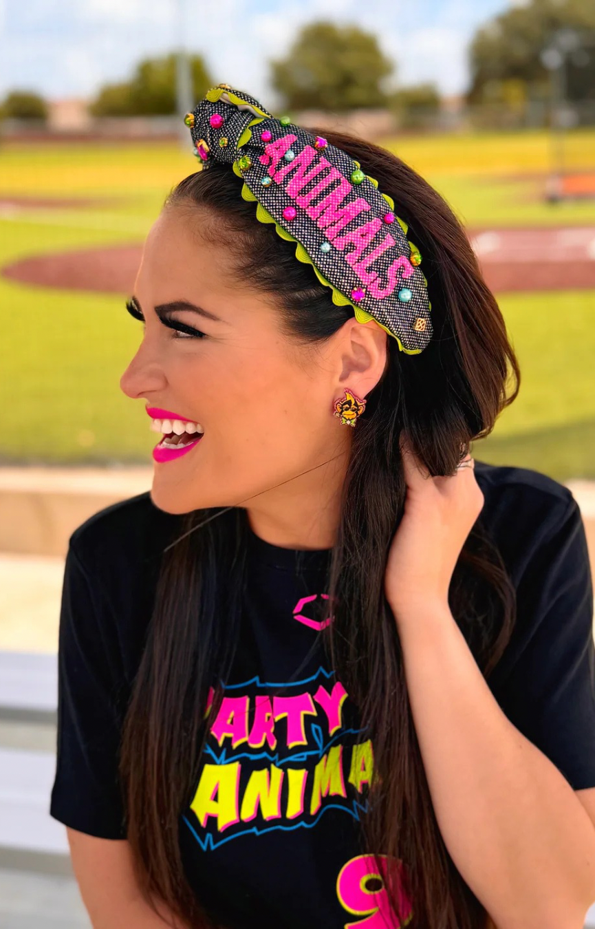 Party Animals Cross Stitch Headband