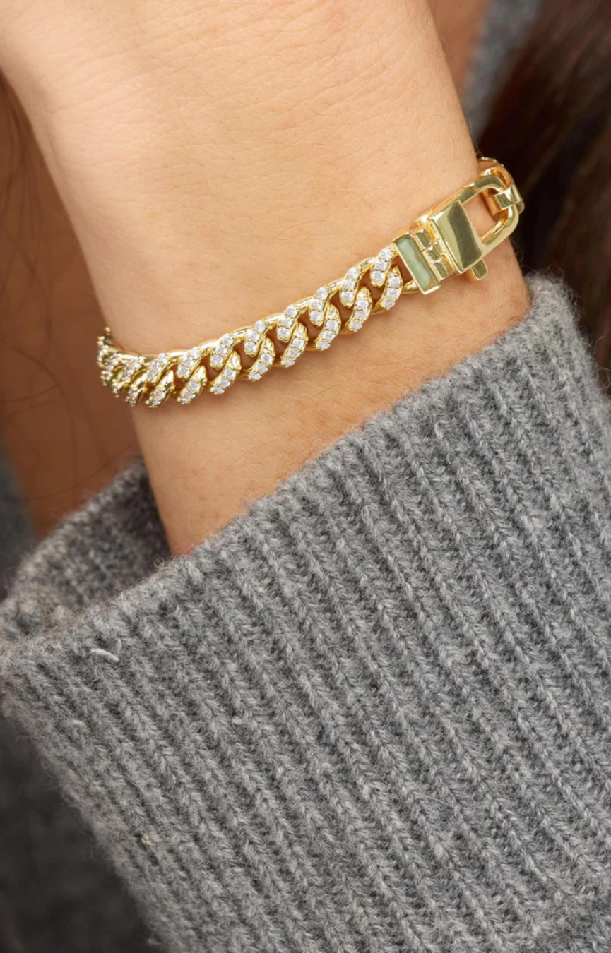 Pave Julian Cuban Chain Bracelet