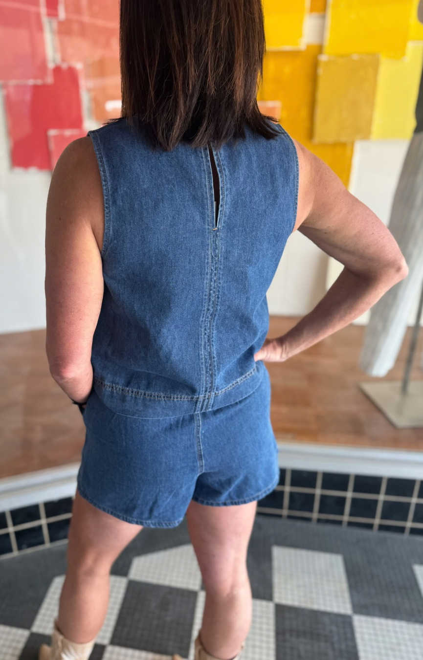 Sun Seeker Denim Tank
