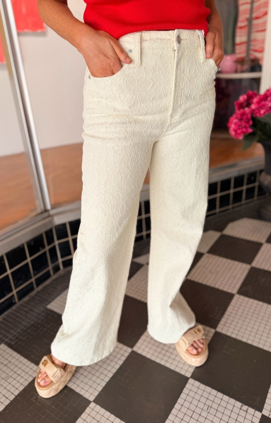 Fiona Lace Wide Leg Jeans