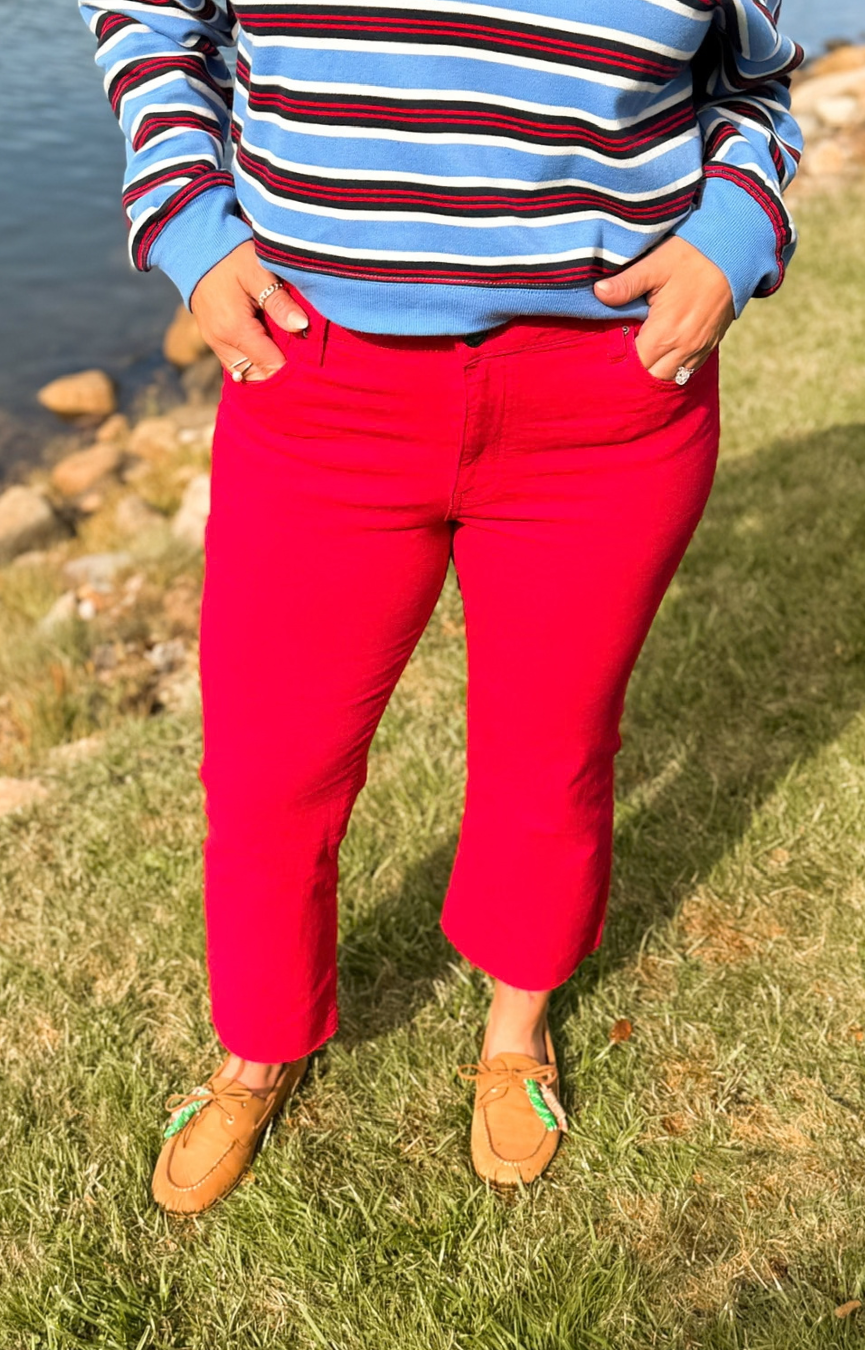 Kelsey HR Ankle Flare- Ruby Red