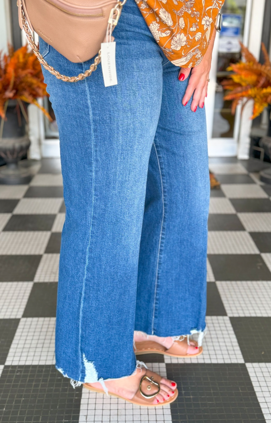 Fiona HR Wide Leg Jeans- Portvell