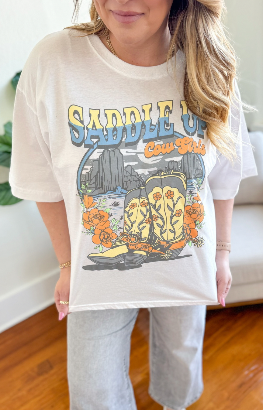 Saddle Up Tee- O/S