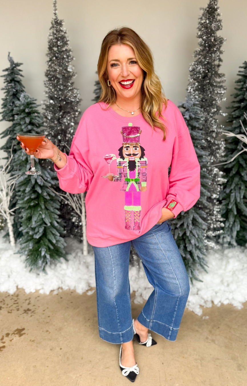 Pink Serving Cosmo Nutcracker Sweatshirt
