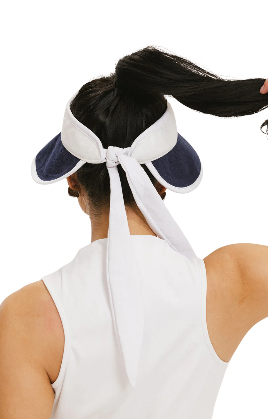 June Visor- White/Indigo