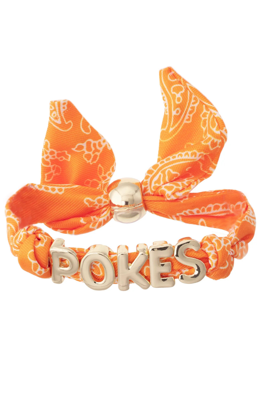 Oklahoma State Bandana Slider Bracelet