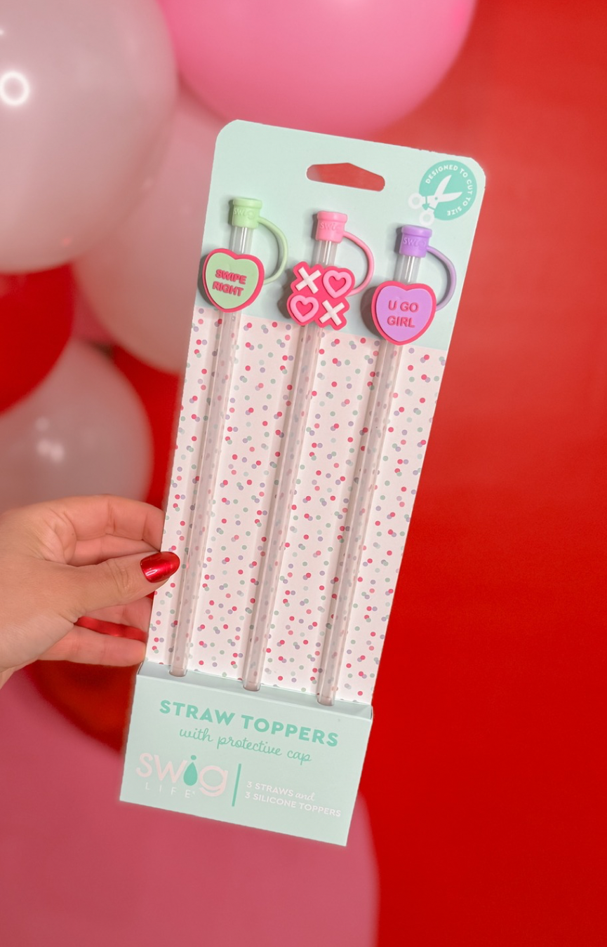 Be Mine Straw Topper Set