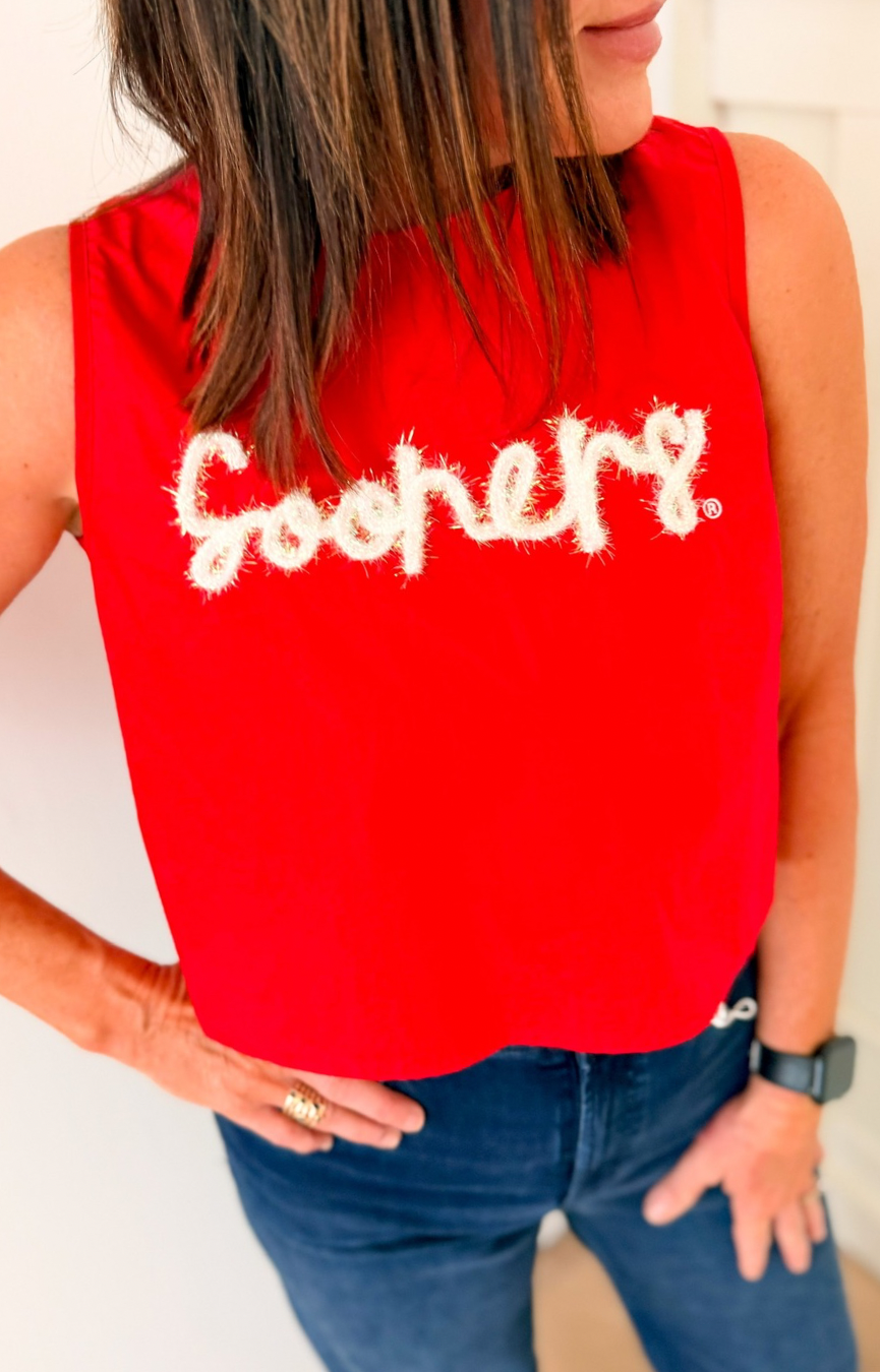 Oklahoma Tie-Back Cropped Tank