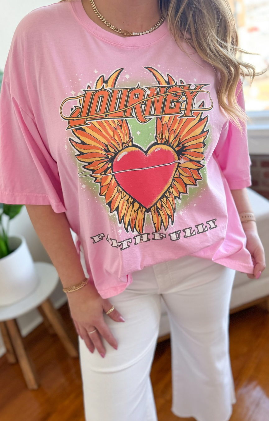 The Journey Faithfully Tee- O/S