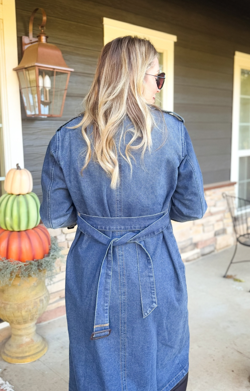 Darby Denim Trench Coat