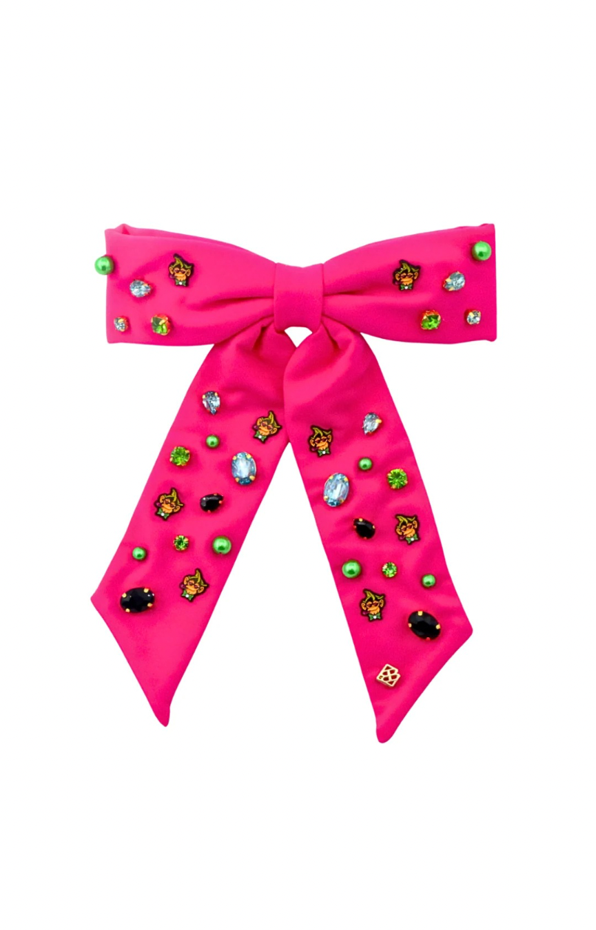 Pink Party Animals Bow Barrette