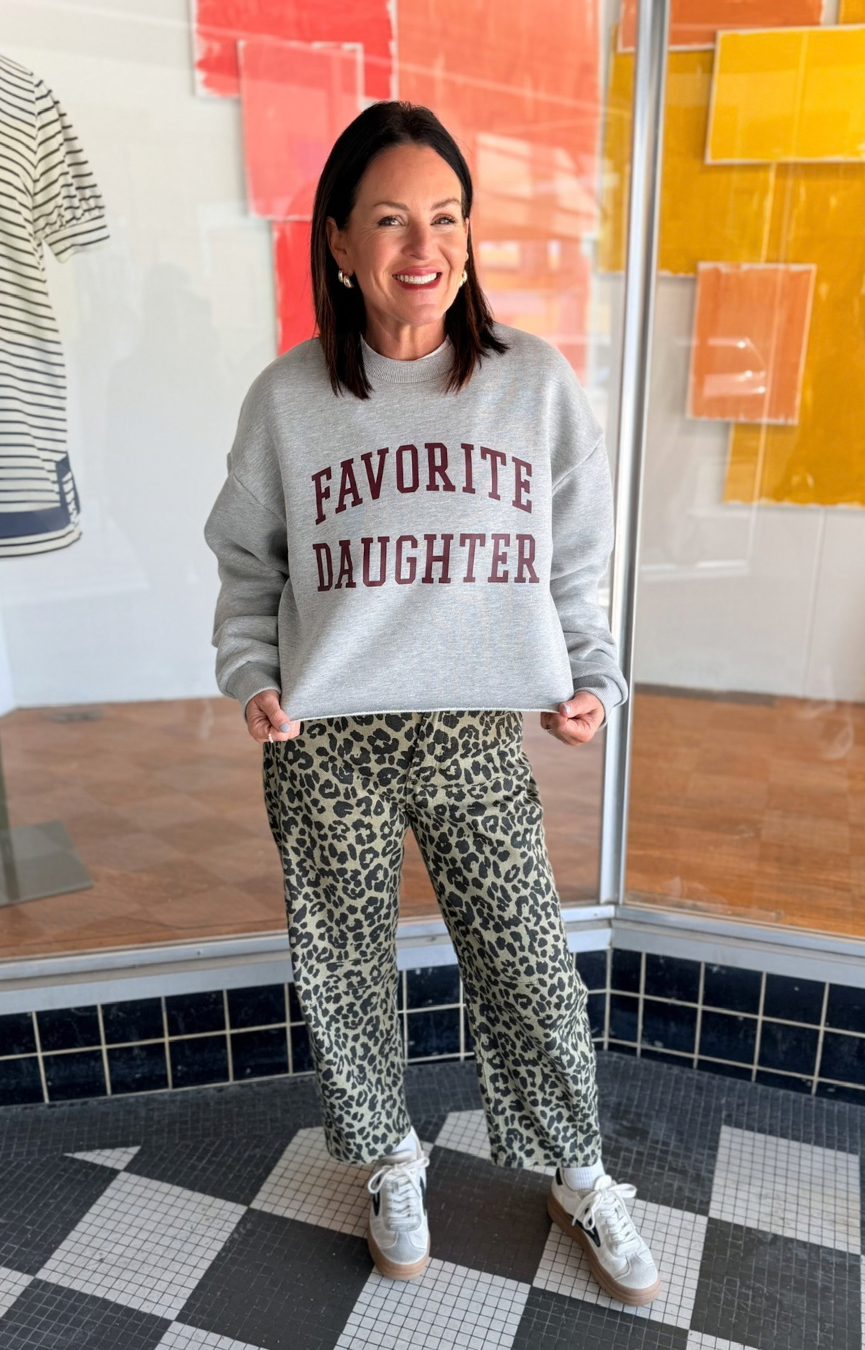 Cropped Collegiate Sweatshirt
